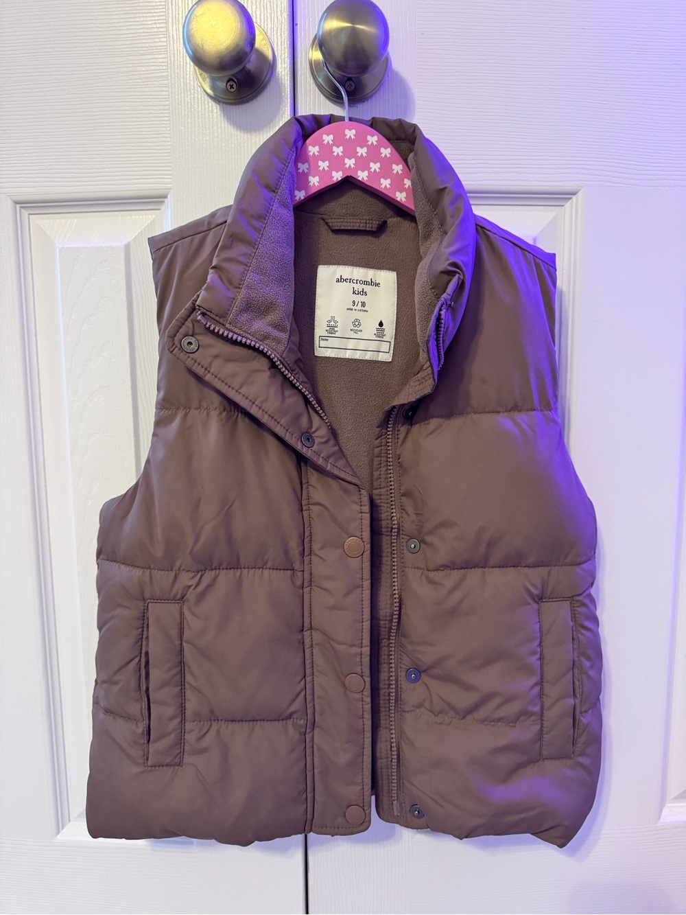 abercrombie kids Brown Quilted Puffer Vest
